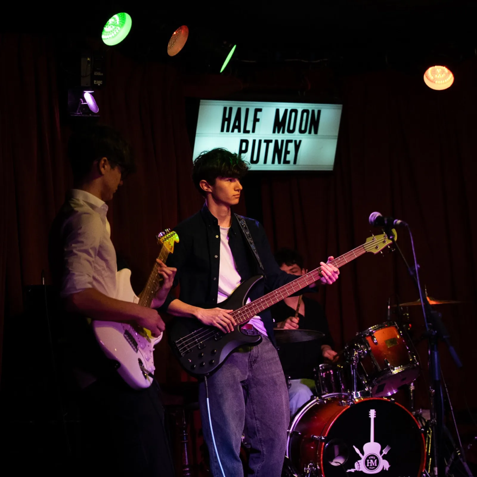 Band performing at Half Moon Putney with stage lighting